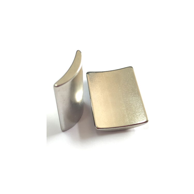 Curved sintered NdFeB arc magnets for motors