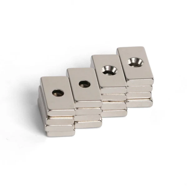 Nickel-coated countersunk NdFeB magnets