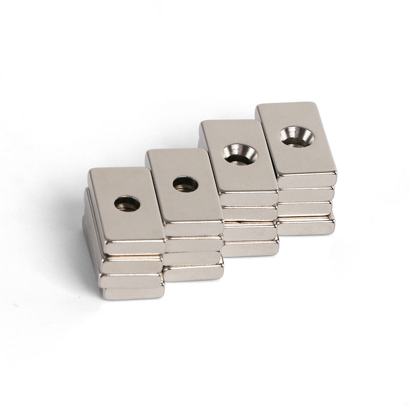 Countersunk Magnets Rectangular countersunk sintered NdFeB magnets