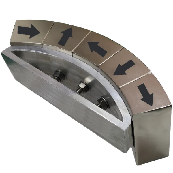 Halbach magnet array for concentrated magnetic fields