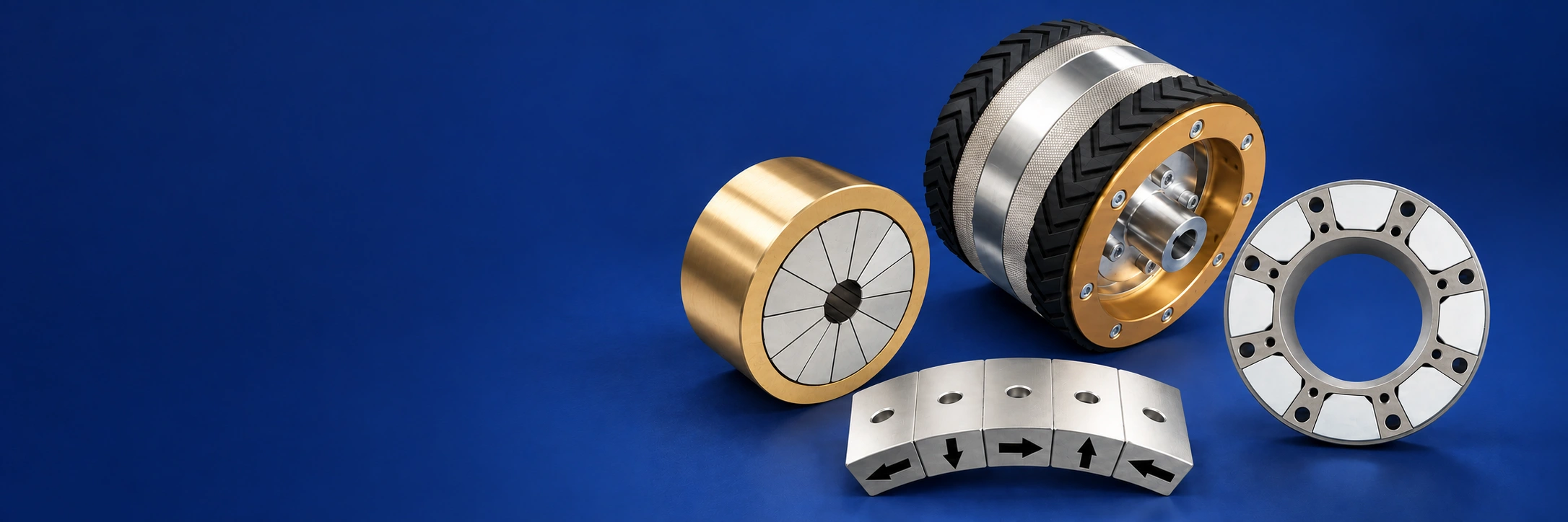Home Magnetic wheel, segmented magnet array and magnetic ring assemblies