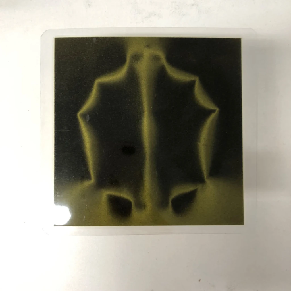 Halbach Arrays Magnetic-Circuit Verification — Viewing film shows the field pattern; quantitative strength is checked with a calibrated meter.